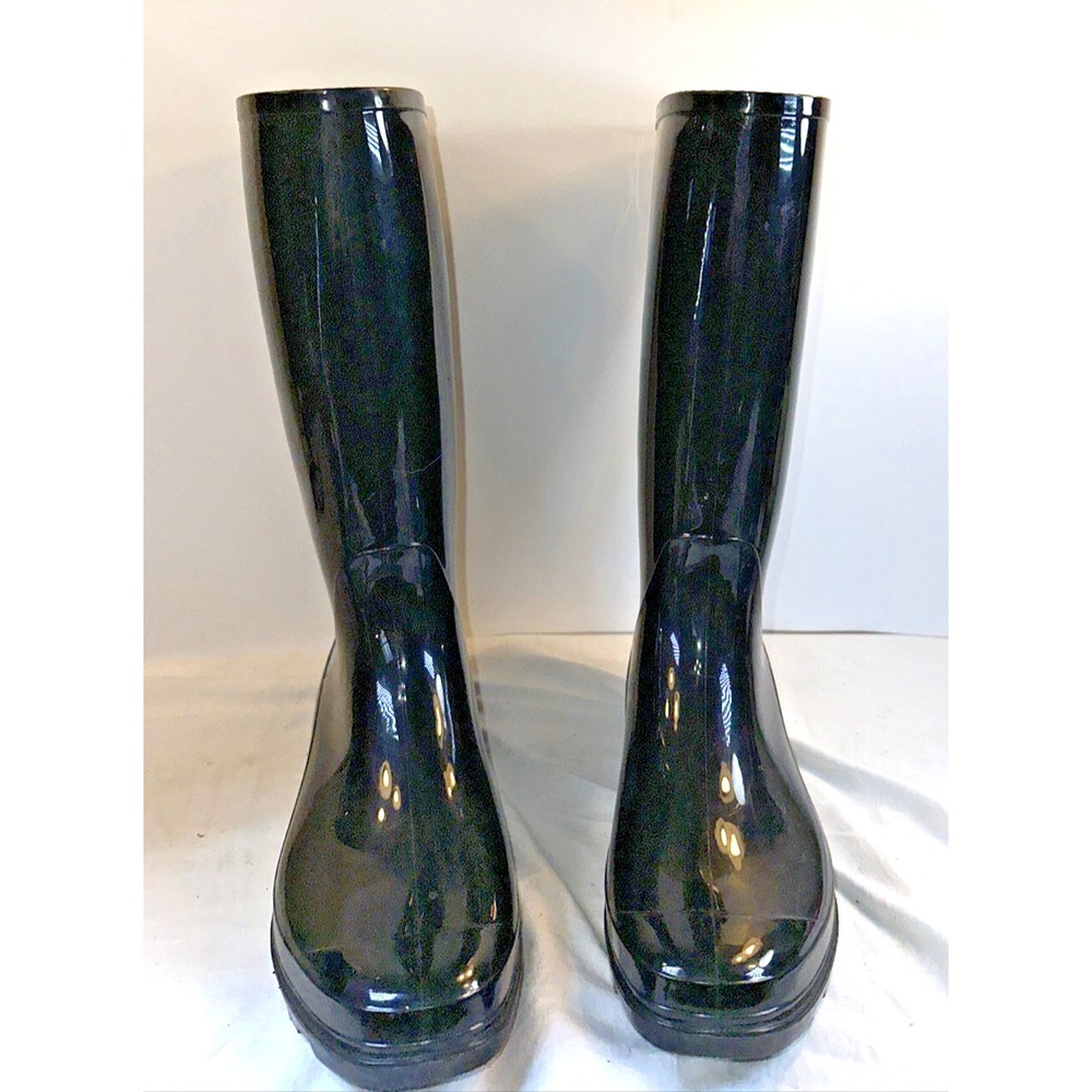 Time and Tru Women's Rain Boot Size US 10 Wide Black NWOT